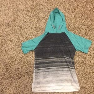 Teal and gray fade shirt